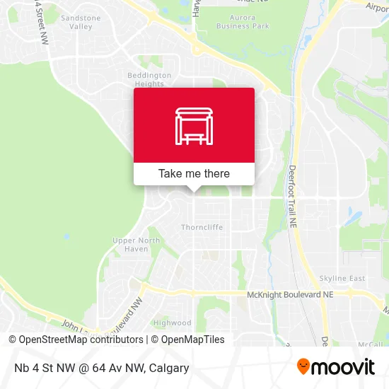 Nb 4 St NW @ 64 Av NW map