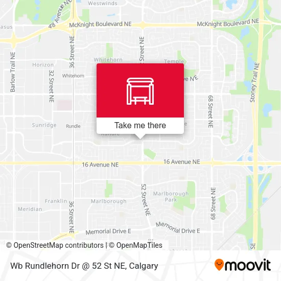 Wb Rundlehorn Dr @ 52 St NE map