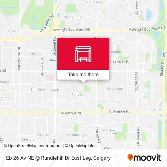 Eb 26 Av NE @ Rundlehill Dr East Leg map