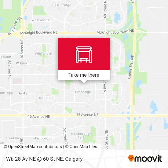 Wb 28 Av NE @ 60 St NE map