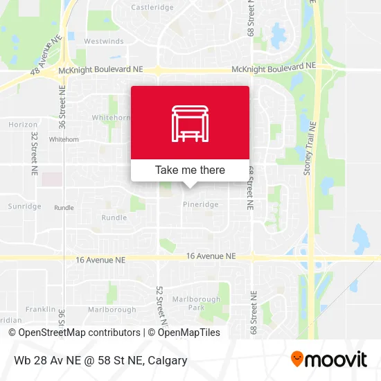 Wb 28 Av NE @ 58 St NE map