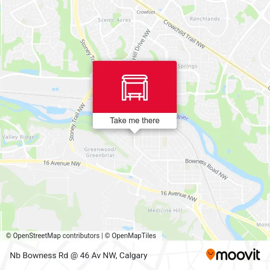 Nb Bowness Rd @ 46 Av NW map