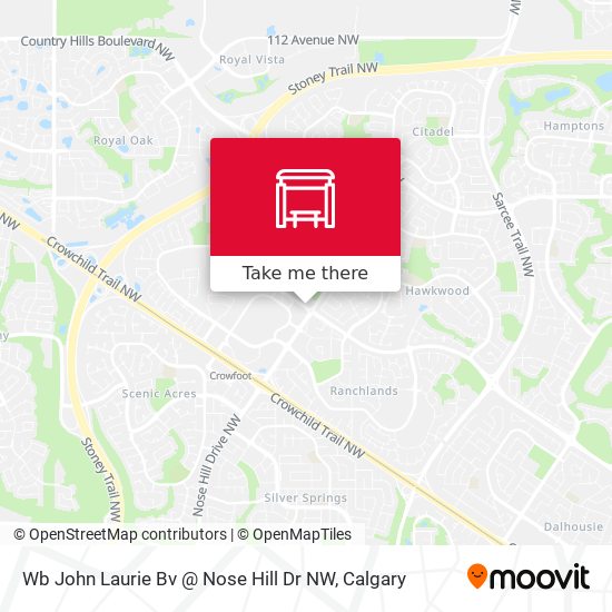 Wb John Laurie Bv @ Nose Hill Dr NW map