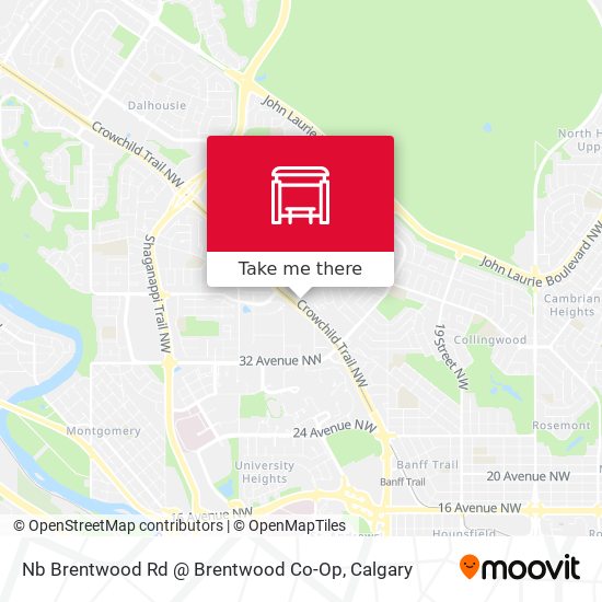 Nb Brentwood Rd @ Brentwood Co-Op map