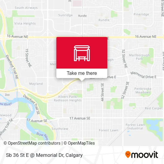 Sb 36 St E @ Memorial Dr map