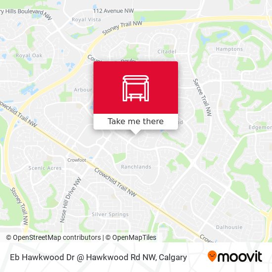 Eb Hawkwood Dr @ Hawkwood Rd NW map