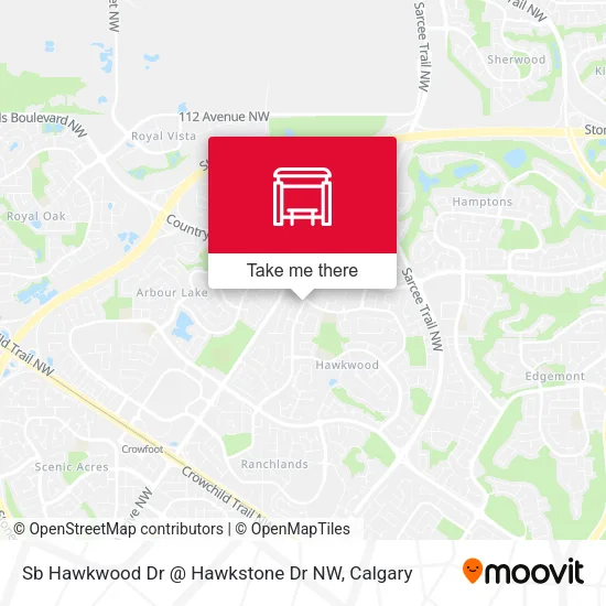 Sb Hawkwood Dr @ Hawkstone Dr NW map