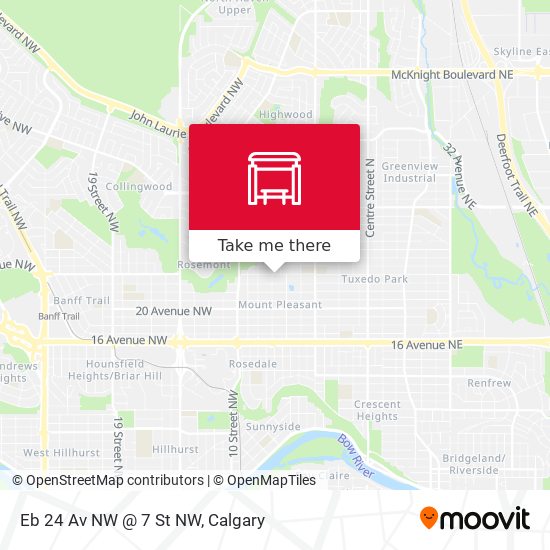 Eb 24 Av NW @ 7 St NW map