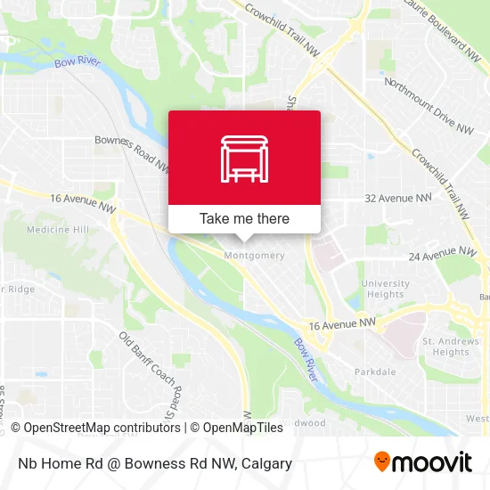 Nb Home Rd @ Bowness Rd NW map