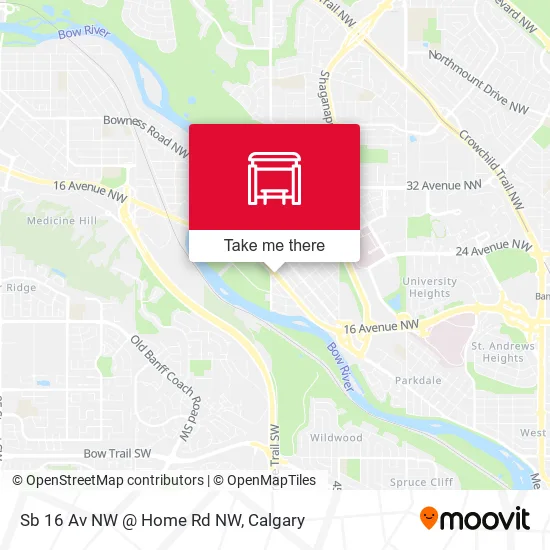 Sb 16 Av NW @ Home Rd NW map