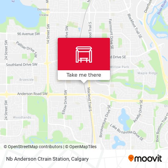 Nb Anderson Ctrain Station map