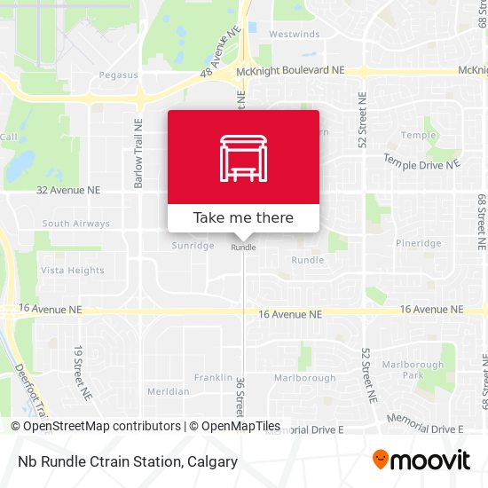 Nb Rundle Ctrain Station map