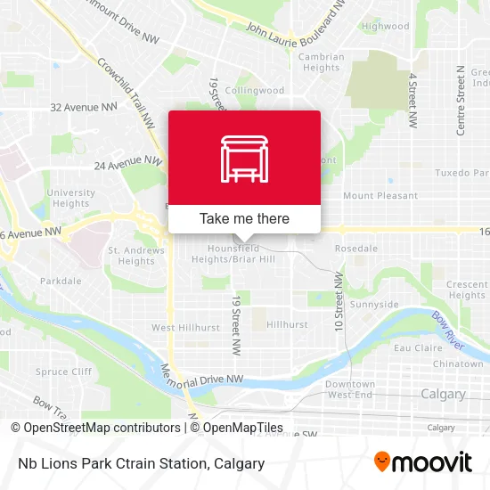 Nb Lions Park Ctrain Station map