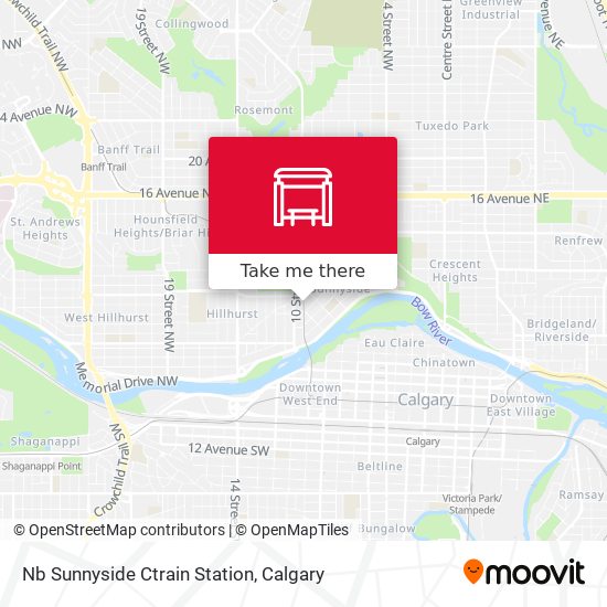 Nb Sunnyside Ctrain Station map