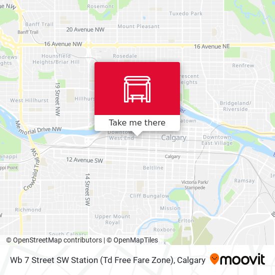 Wb 7 Street SW Station (Td Free Fare Zone) plan