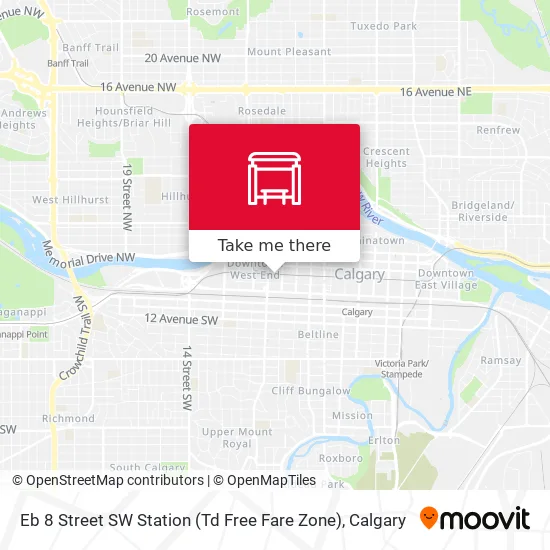 Eb 8 Street SW Station (Td Free Fare Zone) map