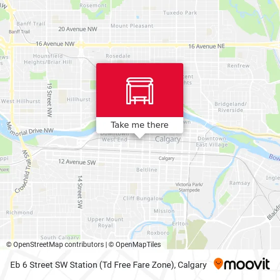 Eb 6 Street SW Station (Td Free Fare Zone) plan