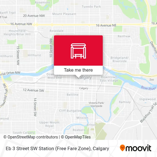 Eb 3 Street SW Station (Free Fare Zone) map
