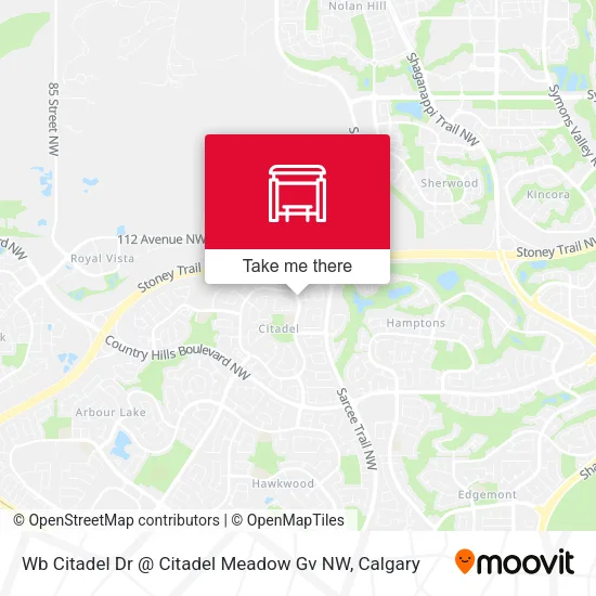 Wb Citadel Dr @ Citadel Meadow Gv NW map