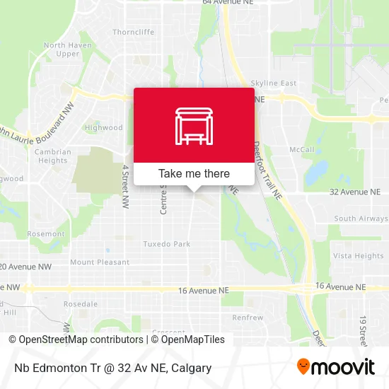 Nb Edmonton Tr @ 32 Av NE map