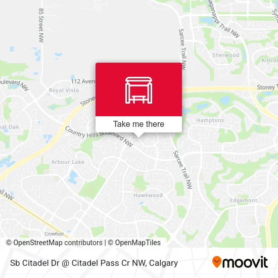 Sb Citadel Dr @ Citadel Pass Cr NW map