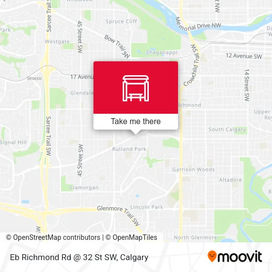 Eb Richmond Rd @ 32 St SW map