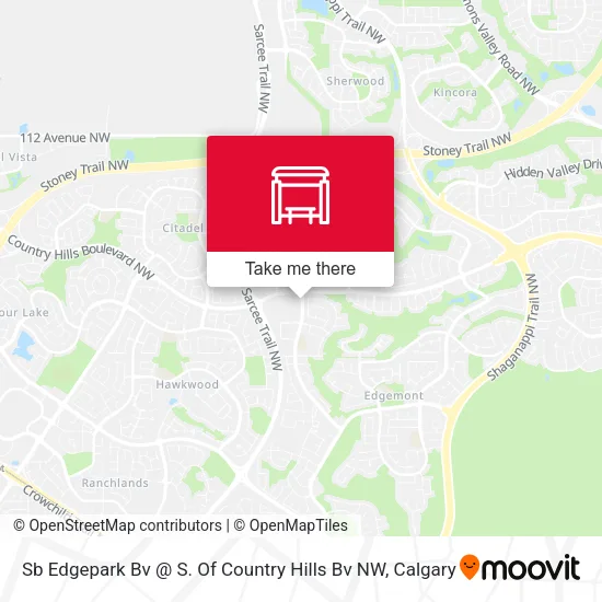 Sb Edgepark Bv @ S. Of Country Hills Bv NW map