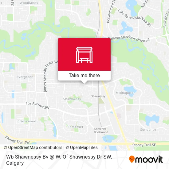 Wb Shawnessy Bv @ W. Of Shawnessy Dr SW map