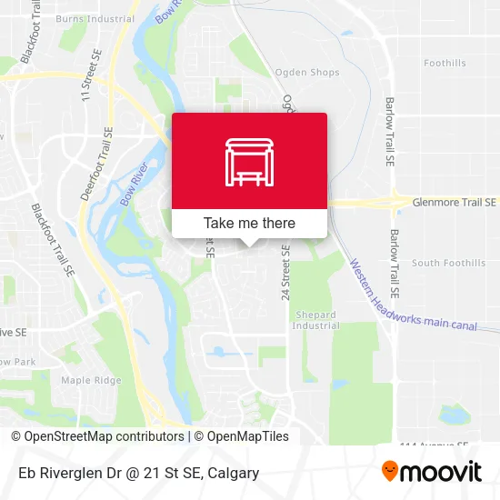 Eb Riverglen Dr @ 21 St SE map
