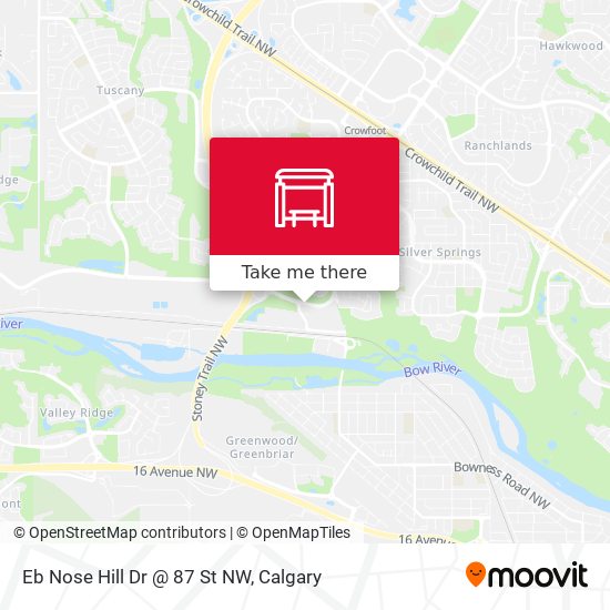 Eb Nose Hill Dr @ 87 St NW map