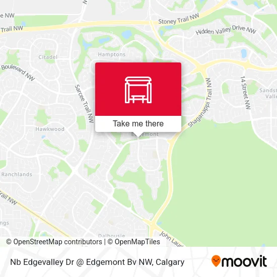 Nb Edgevalley Dr @ Edgemont Bv NW map