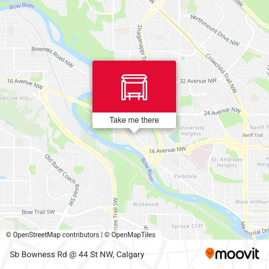 Sb Bowness Rd @ 44 St NW map