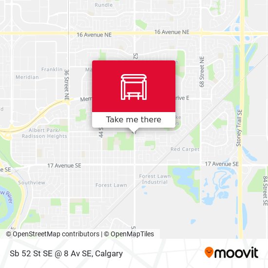 Sb 52 St SE @ 8 Av SE map