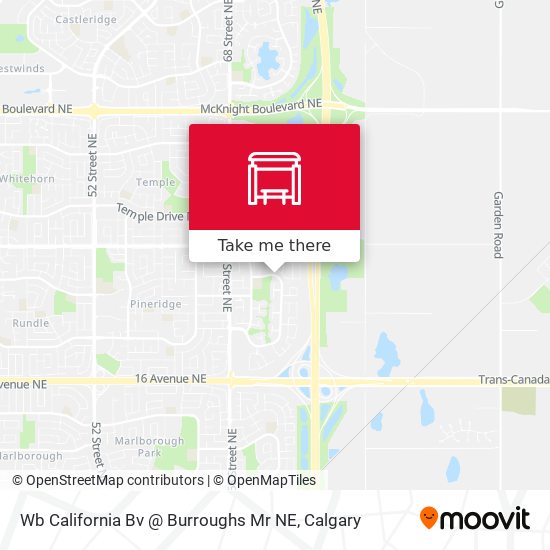 Wb California Bv @ Burroughs Mr NE map