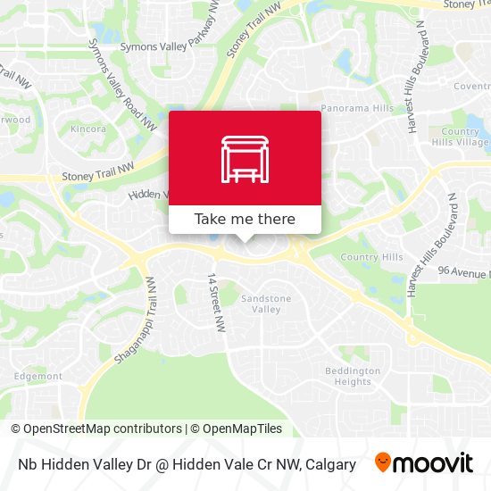 Nb Hidden Valley Dr @ Hidden Vale Cr NW map