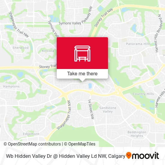 Wb Hidden Valley Dr @ Hidden Valley Ld NW map