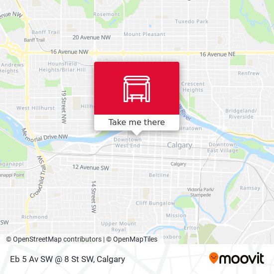 Eb 5 Av SW @ 8 St SW map