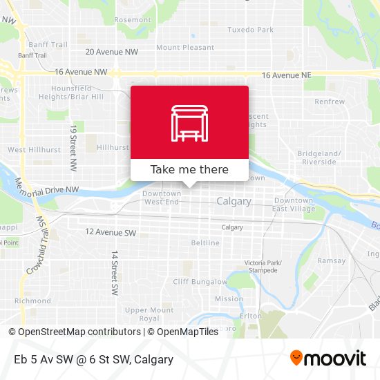 Eb 5 Av SW @ 6 St SW map