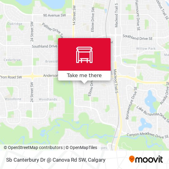 Sb Canterbury Dr @ Canova Rd SW map