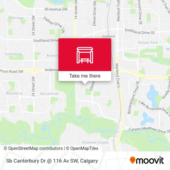 Sb Canterbury Dr @ 116 Av SW plan