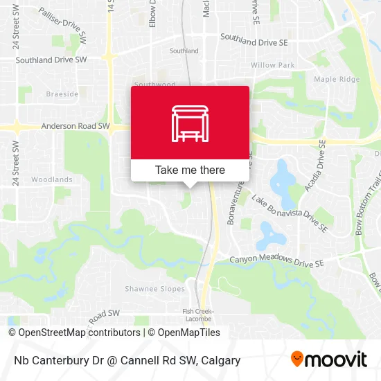 Nb Canterbury Dr @ Cannell Rd SW map