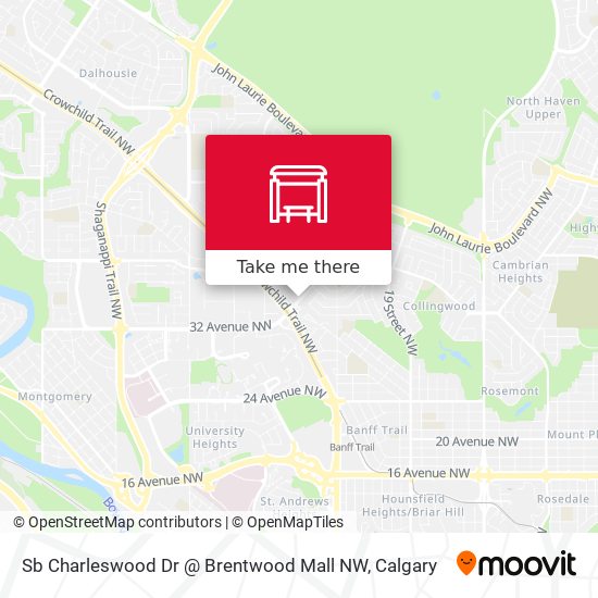 Sb Charleswood Dr @ Brentwood Mall NW map