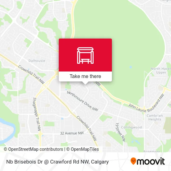 Nb Brisebois Dr @ Crawford Rd NW map