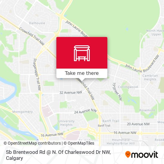 Sb Brentwood Rd @ N. Of Charleswood Dr NW map