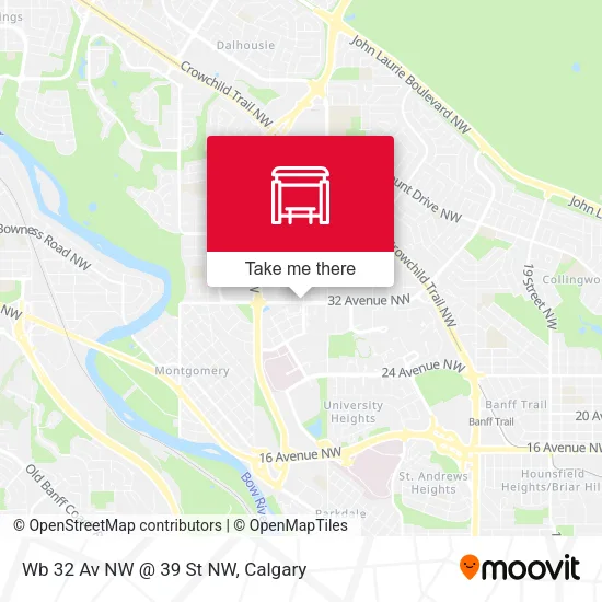 Wb 32 Av NW @ 39 St NW map
