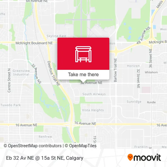 Eb 32 Av NE @ 15a St NE map