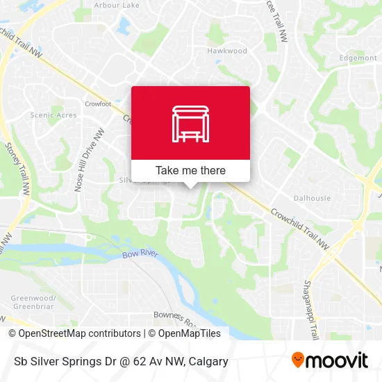 Sb Silver Springs Dr @ 62 Av NW map