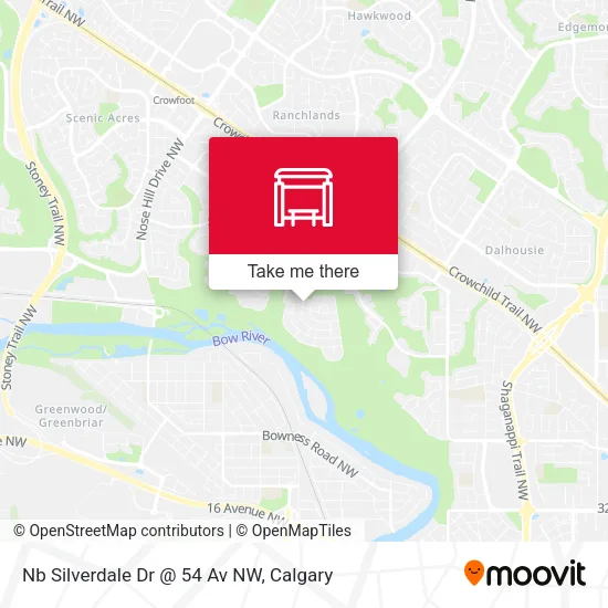 Nb Silverdale Dr @ 54 Av NW map