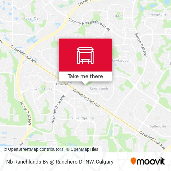 Nb Ranchlands Bv @ Ranchero Dr NW map
