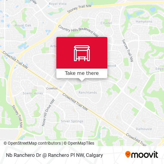 Nb Ranchero Dr @ Ranchero Pl NW map
